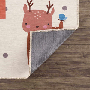 Colorful Hopscotch Washable Kids Rug