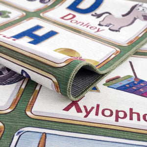 Osric Colorful Alphabet Washable Kids Rug - Clearance