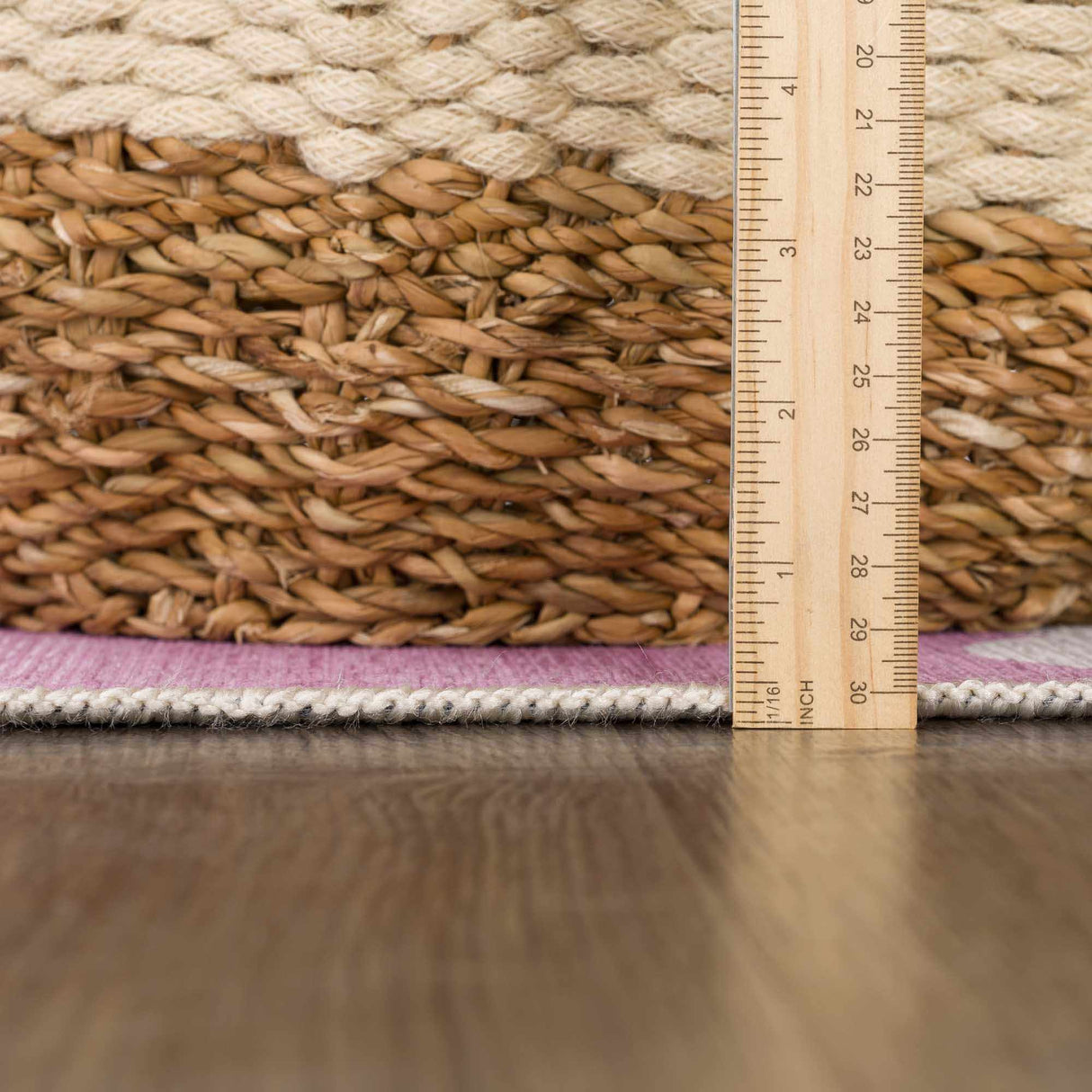 Nizar Pink Cloud Washable Kids Rug - Clearance