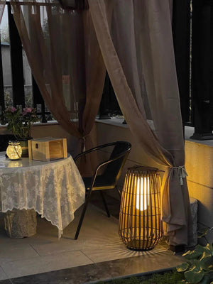 Garden Rattan Floor Lamp