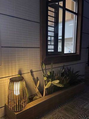 Garden Rattan Floor Lamp