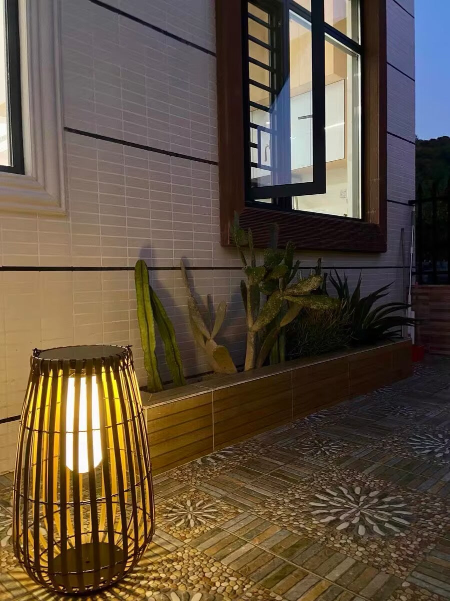 Garden Rattan Floor Lamp