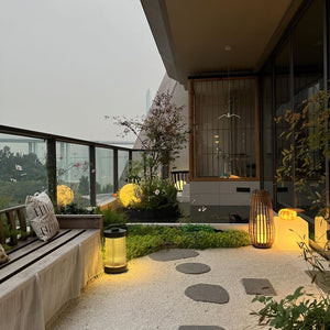 Garden Rattan Floor Lamp