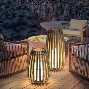 Garden Rattan Floor Lamp