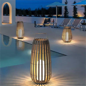 Garden Rattan Floor Lamp