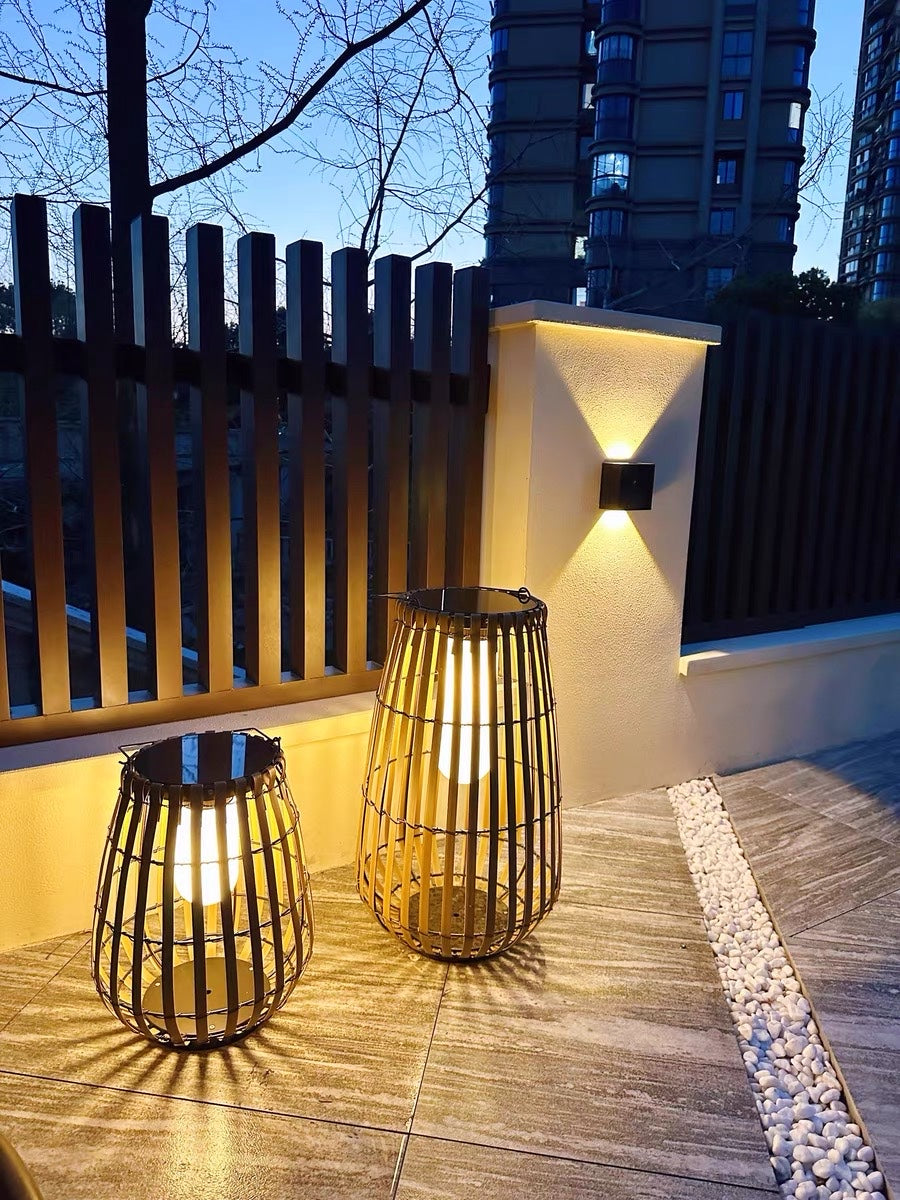 Garden Rattan Floor Lamp