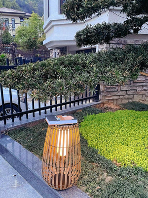 Garden Rattan Floor Lamp