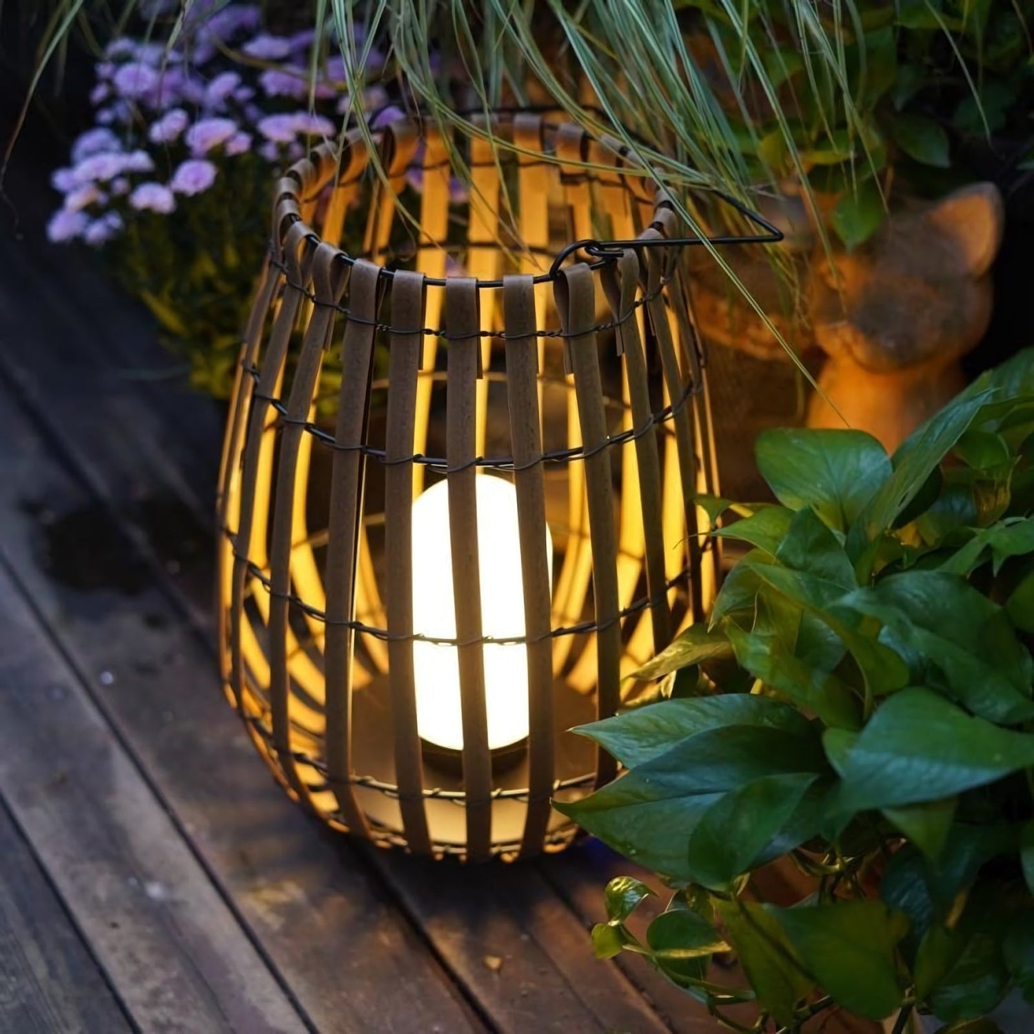 Garden Rattan Floor Lamp