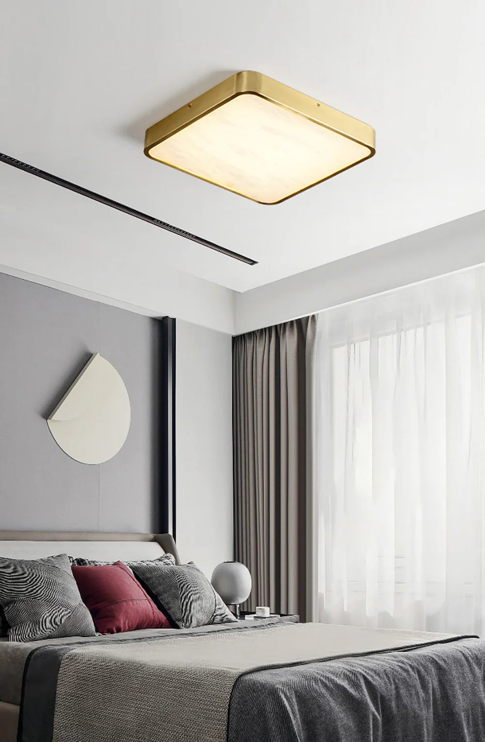 Geometric Alabaster Recessed Ceiling Light