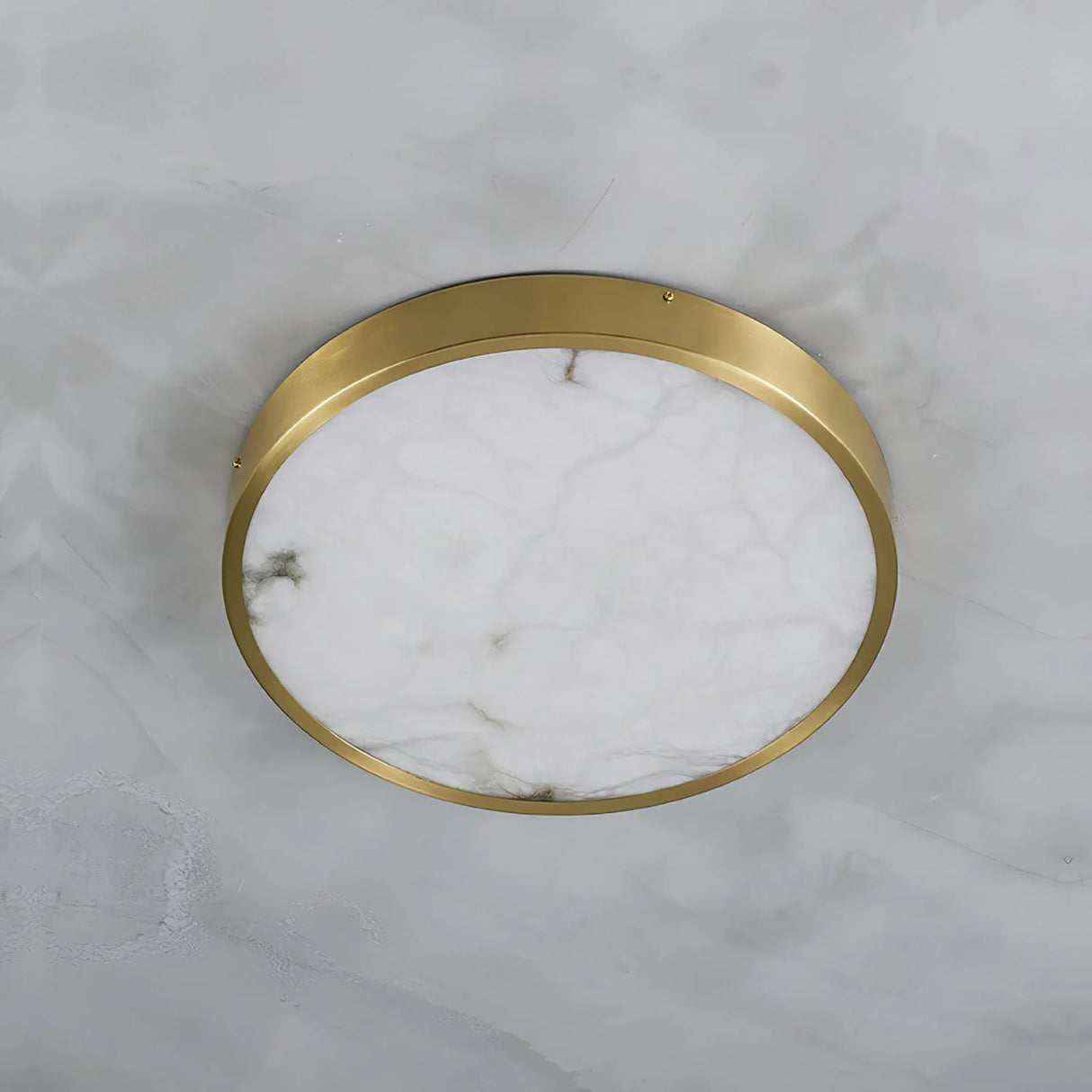 Geometric Alabaster Recessed Ceiling Light