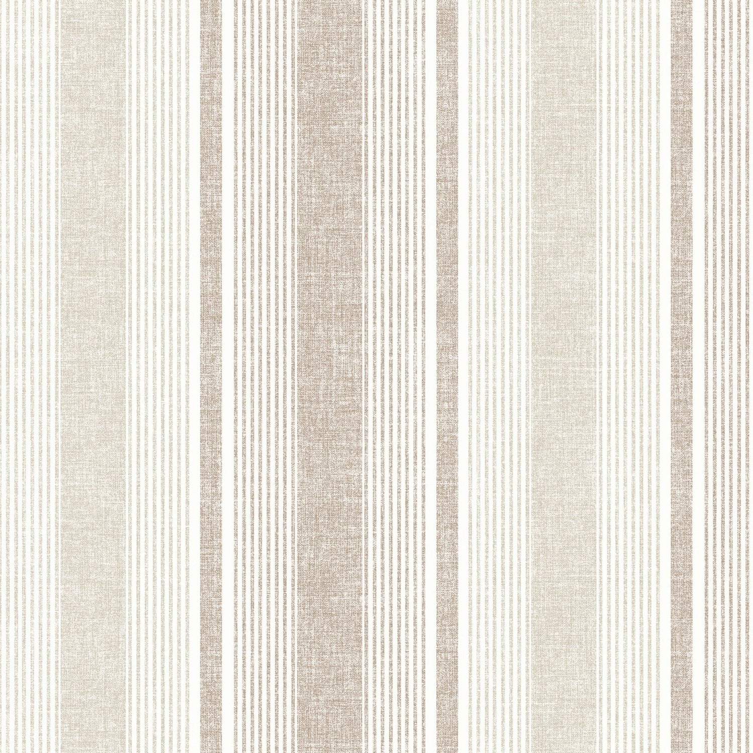 Ojai Stripe Wallpaper - Neutral Linen Texture Striped Wall Covering