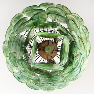 Green Iridescent Murano Chandelier