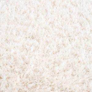 Faina Solid Cream Shag Washable Area Rug - Clearance