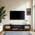 Hamkke Boho 2-Door Faux Rattan TV Stand