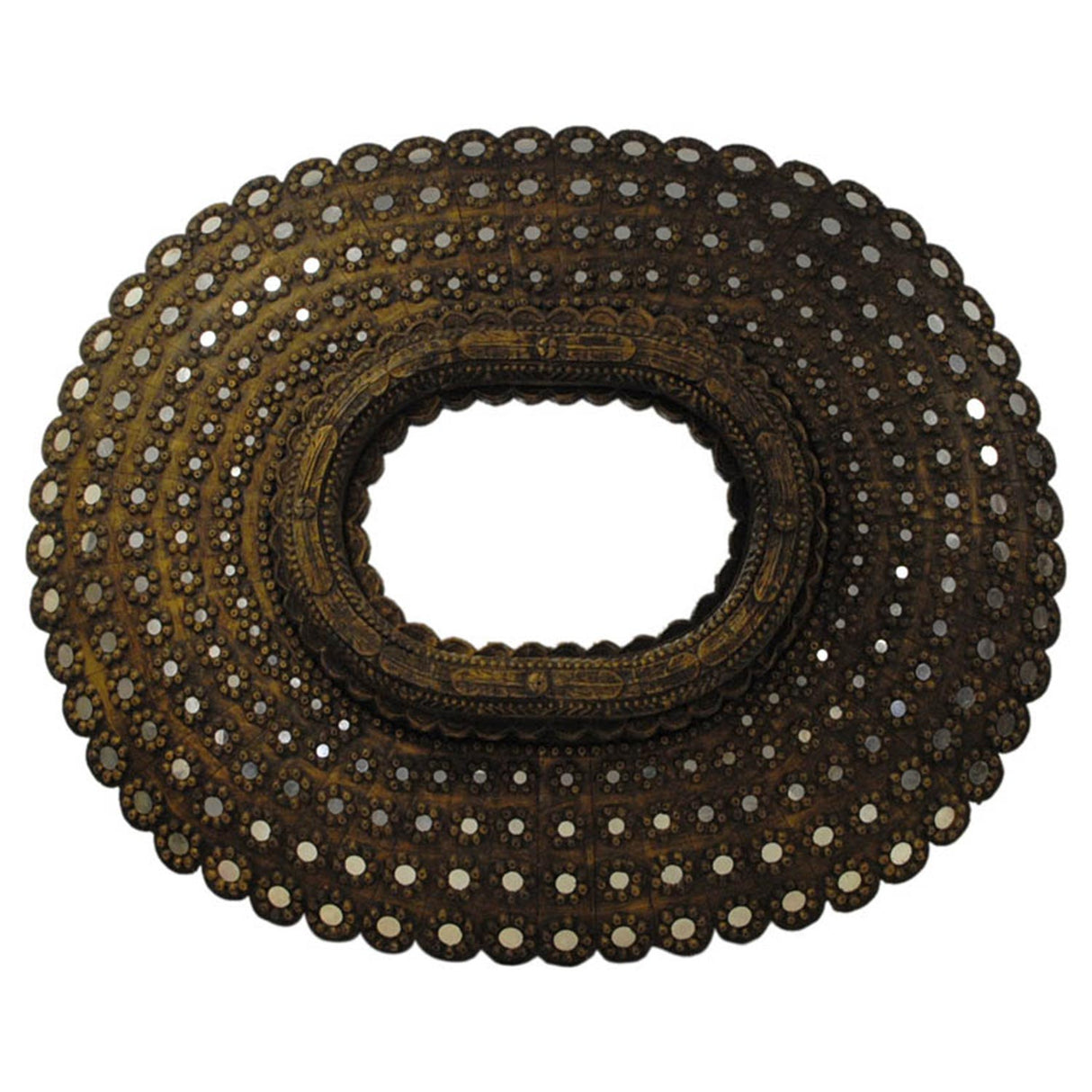 Handcrafted Oval 40" Wide Decorative Wall Mirror