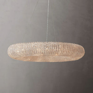 Crystal Smoked Round LED Chandelier