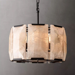 Harson Calcite Round Chandelier 19"