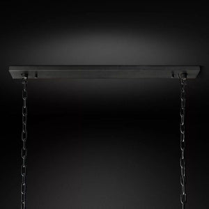 Glass Rectangular Chandelier Restaurant