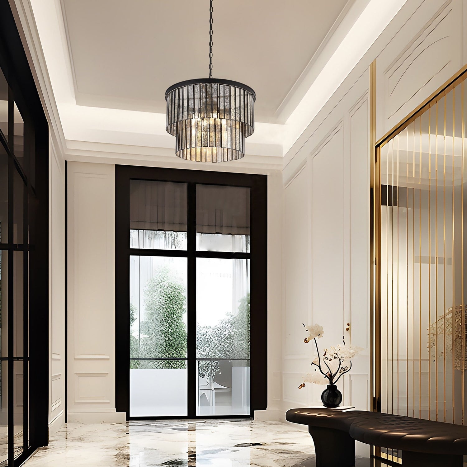 Hemaaolay  Colored Glass Chandelier