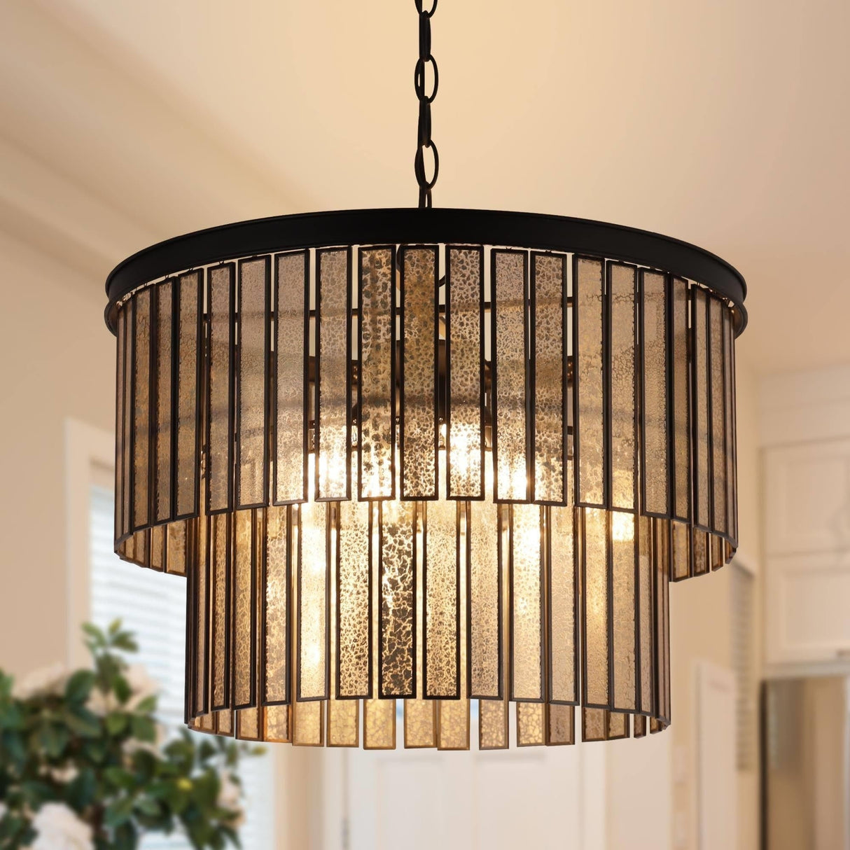 Hemaaolay  Colored Glass Chandelier