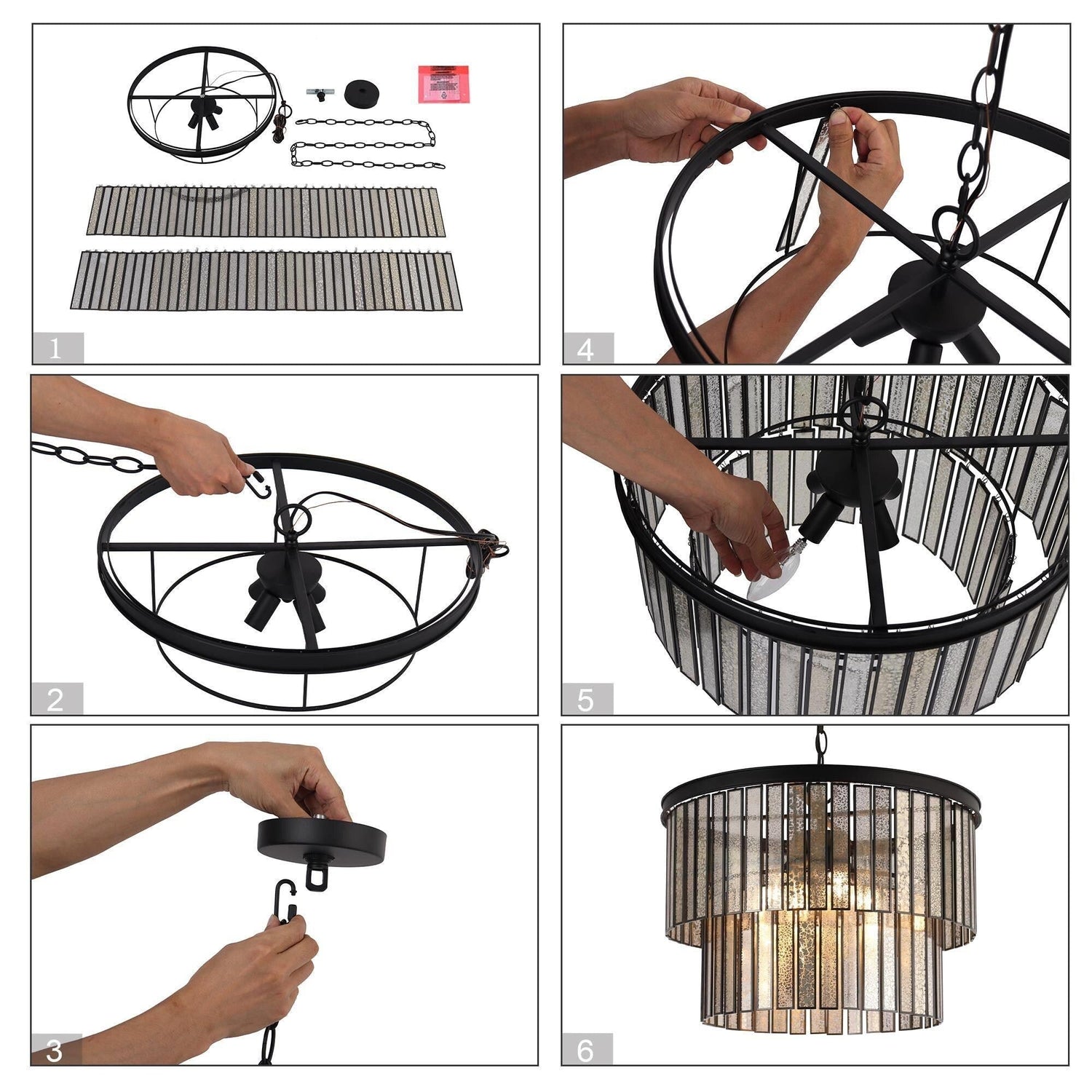 Hemaaolay  Colored Glass Chandelier