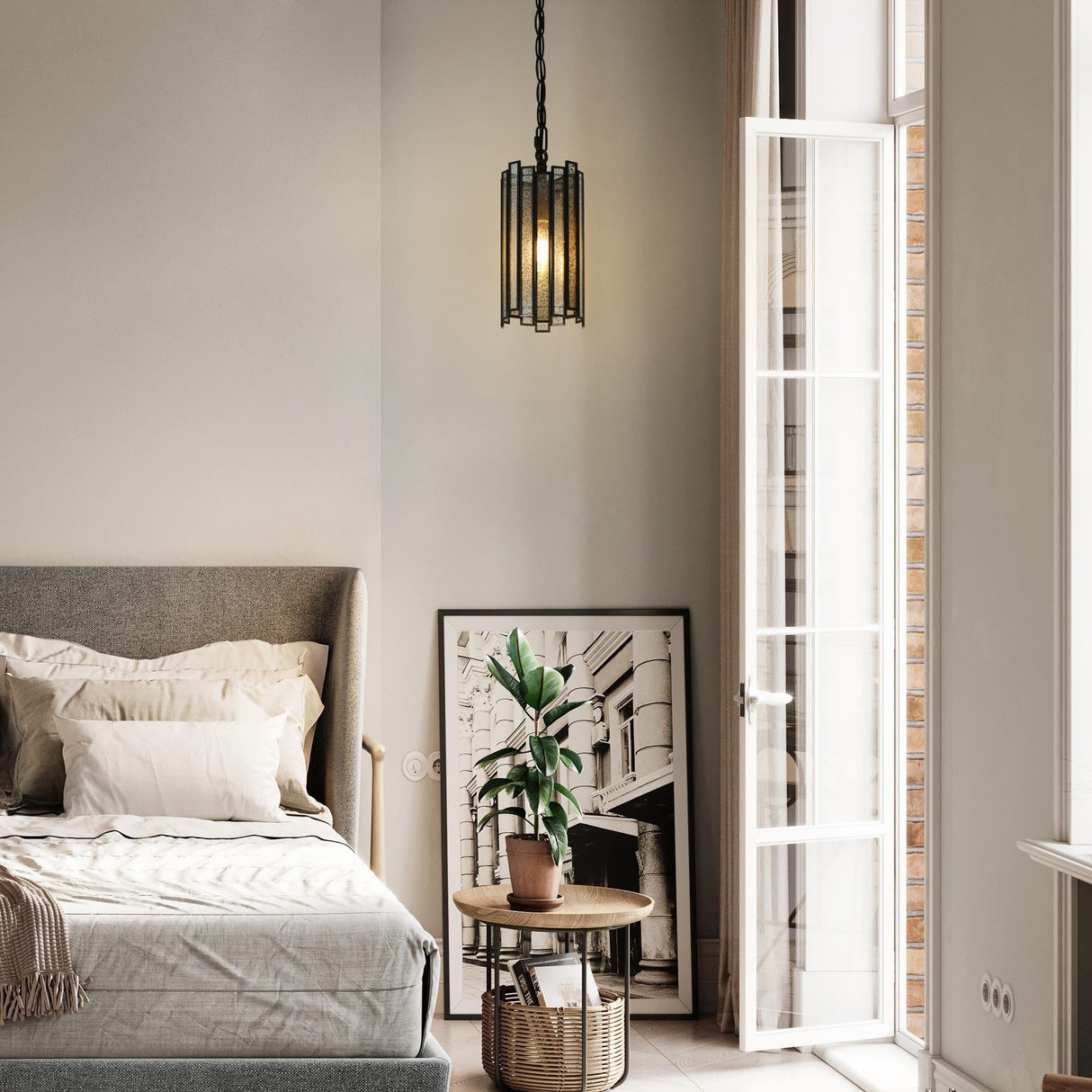 Hemaaolay Colored Glass Pendant Light