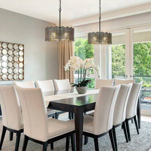 Hemaaolay Drum Colored Glass Chandelier