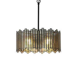 Hemaaolay Drum Colored Glass Chandelier