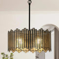 Hemaaolay Drum Colored Glass Chandelier