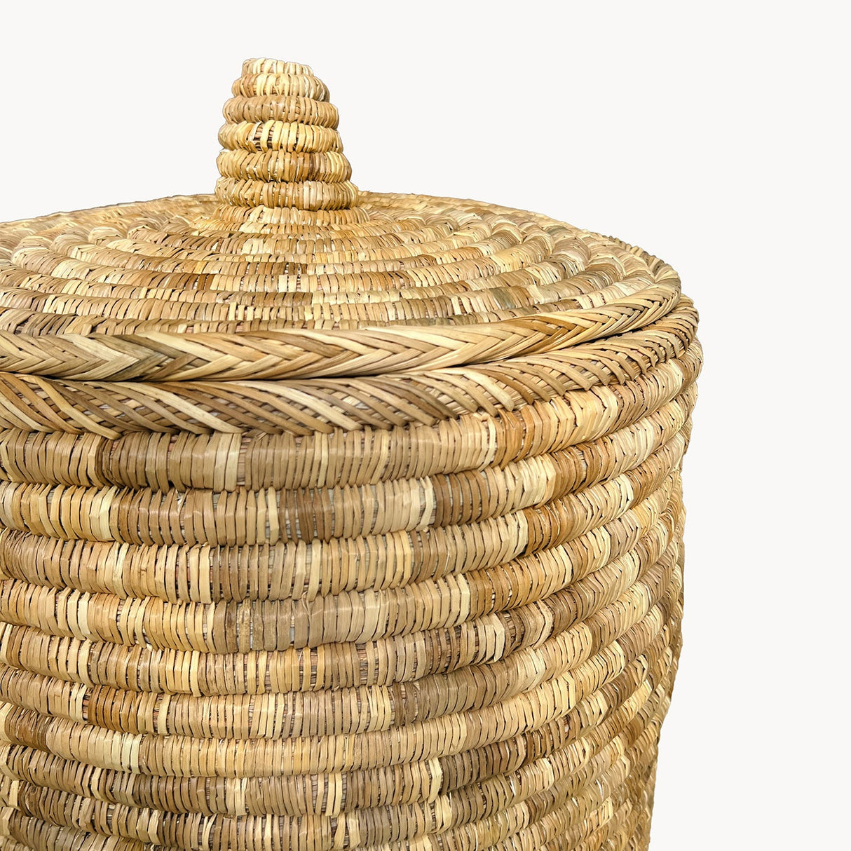 Palm Lidded Storage Baskets