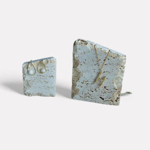 Amalfi Travertine Stone Jewelry Pedestal, Small/Large