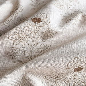 Ella Floral Block Printed Pillow Cover | Lumbar