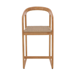 Ubud Natural Teak Indoor/Outdoor Bar Stool - 30"