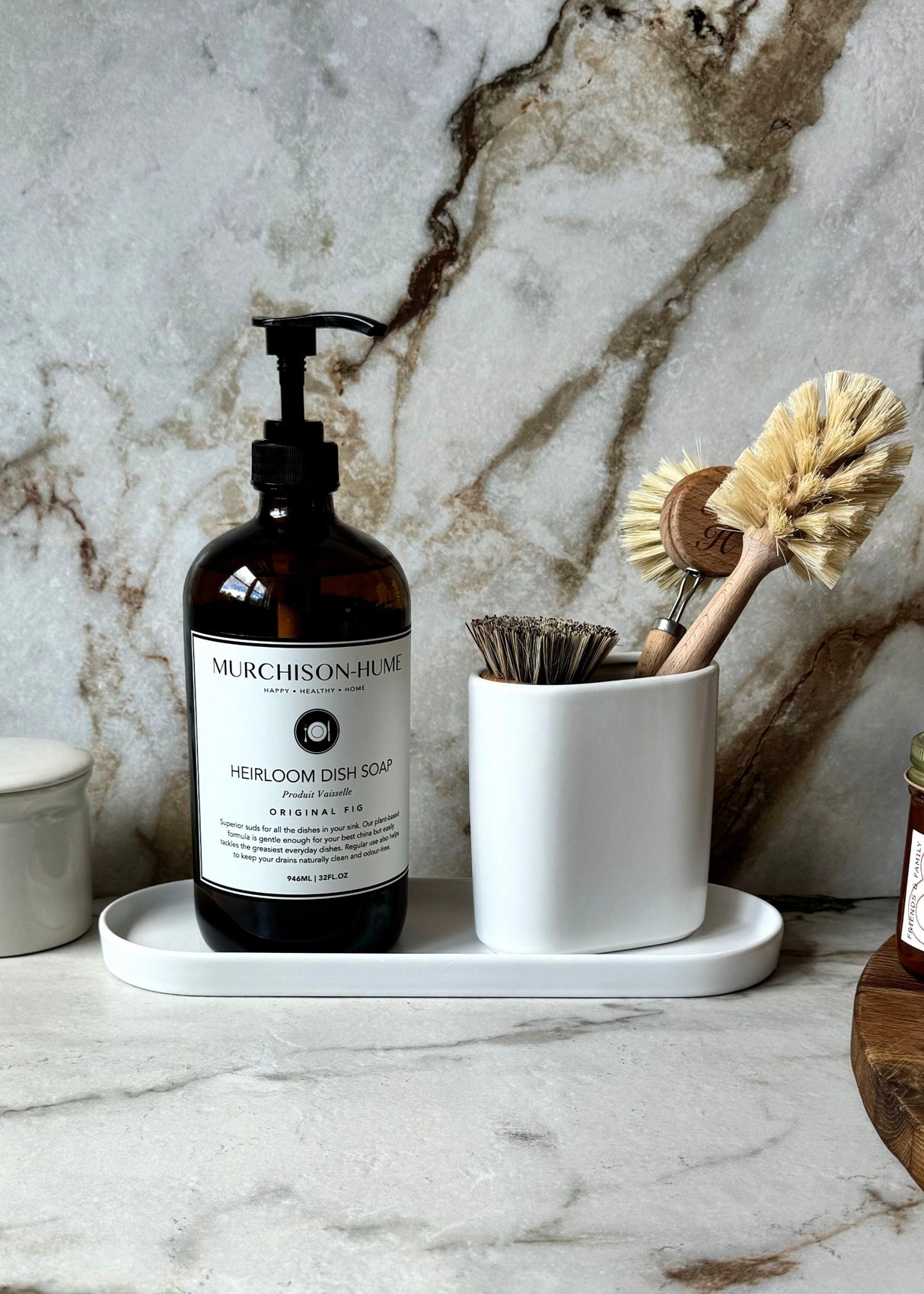 Heirloom Dish Soap in Amber Glass Bottle