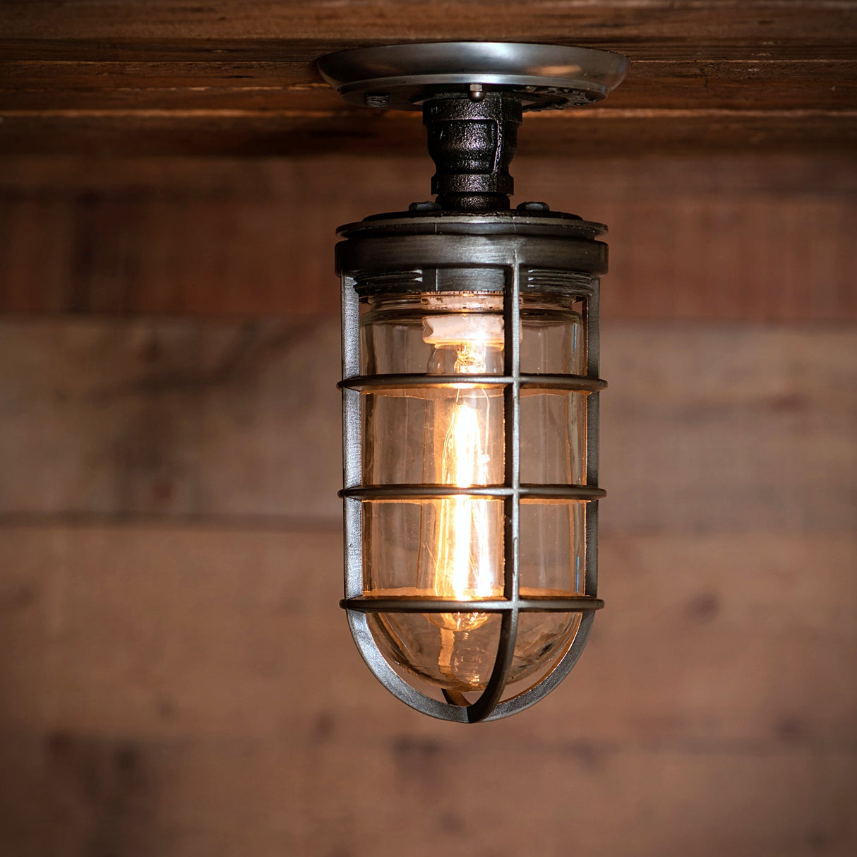 Industrial Farmhouse Semi Flush Mount Lighting - The Beacon