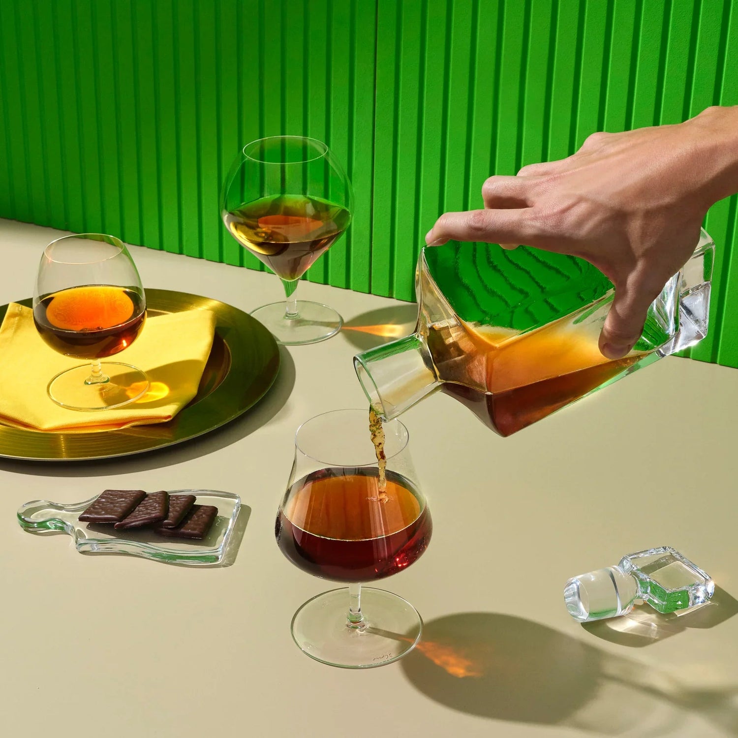 Vintage Set of 2 Cognac Glasses 16.9 oz