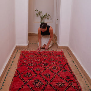 Itran Vintage Moroccan Runner Rug | 3’8” x 6’4”