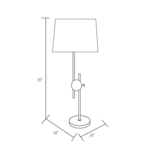 Lackenbach Modern White Table Lamp