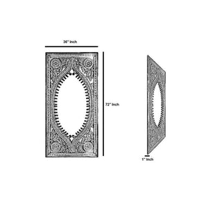 Glinden Traditional Dark Brown Wall Mirror