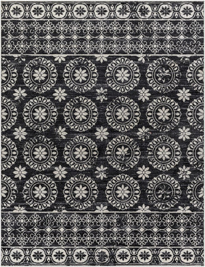 Kahraman Black & White Washable Rug