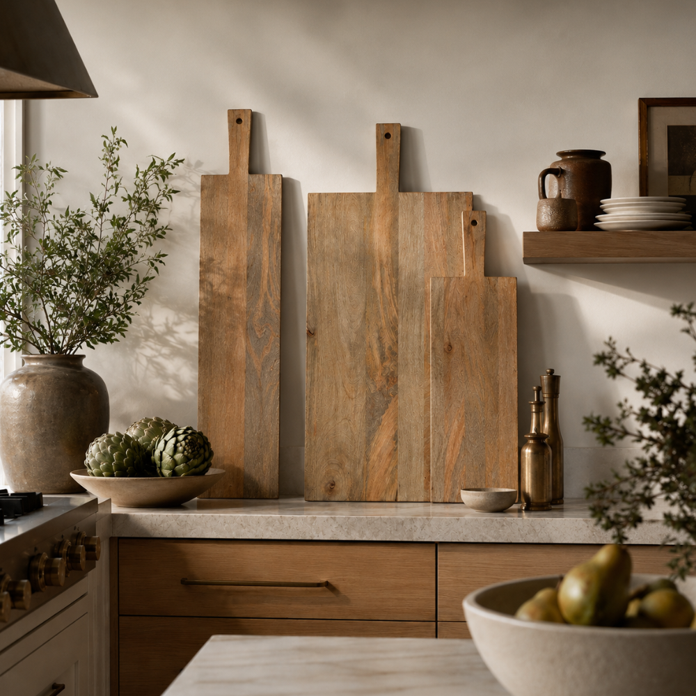 Charlotte Wood Oblong Serving Board
