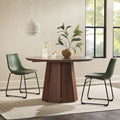 Koa 48" Round Solid Wood Pedestal Dining Table