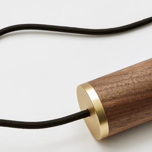 Oval Dim-to-Warm Pendant Light in Walnut