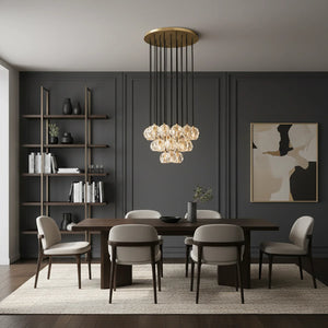 Kristal Crystal Round Cluster Chandelier