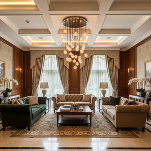 Kristal Crystal Round Cluster Chandelier