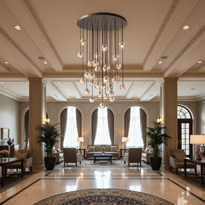 Kristal Crystal Round Cluster Chandelier