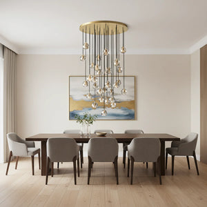 Kristal Crystal Round Cluster Chandelier