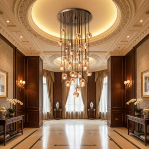 Kristal Crystal Round Cluster Chandelier