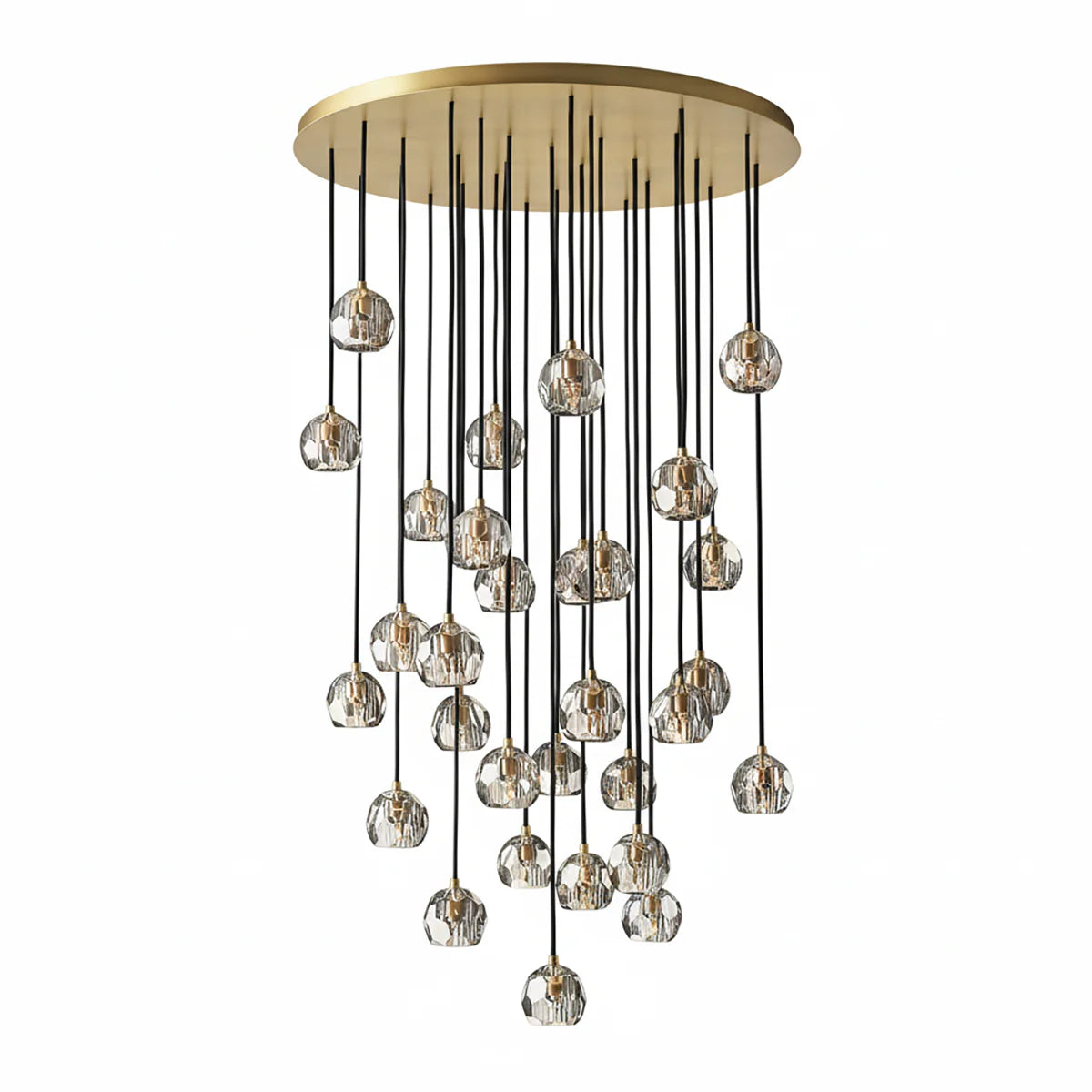 Kristal Crystal Round Cluster Chandelier