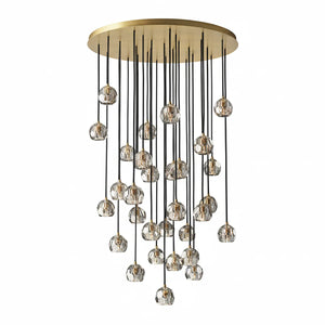 Kristal Crystal Round Cluster Chandelier